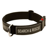 Dog K9 Collar of Nylon with Patches for Service Dogs!