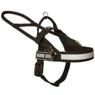 Black Nylon Guide Dog Harness for Assistance Dogs ◩