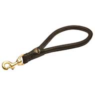 Short Dog Leash | Round Leather Pull Tab ✤