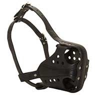 New Ventilated Leather Working Muzzle for Big Dogs☛