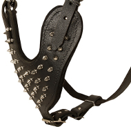 Spiked Leather Dog Harness for Large Dog