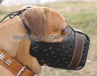 Bullmastiff Leather Dog Muzzle "Dondi plus" | Attack Muzzles