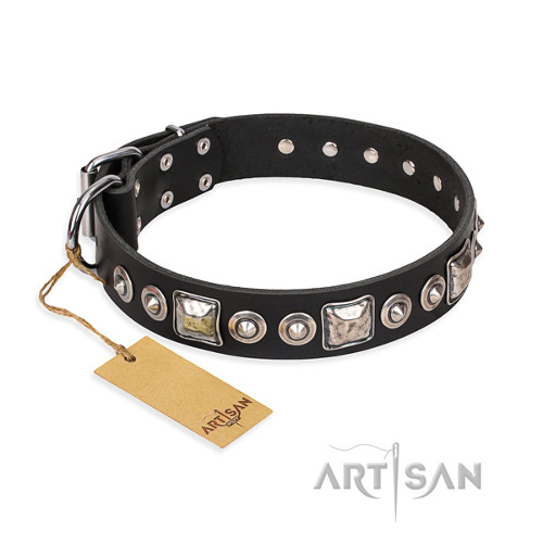 Black Dog Collar "Eternal Beauty and Style" FDT Artisan - Click Image to Close